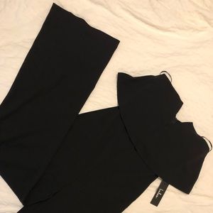 Strapless black jumpsuit